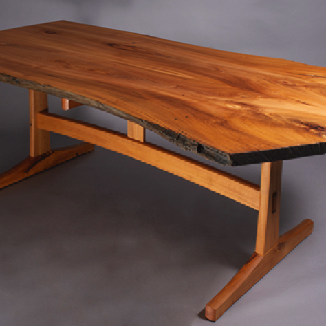 Madrone Table: top and edge.